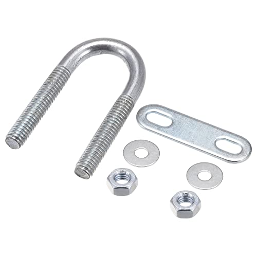 Image of METALLIXITY U Bolts 4 Sets (M6x16x46mm), Round U Bolt Steel with Accessories - for Construction, Pipe
