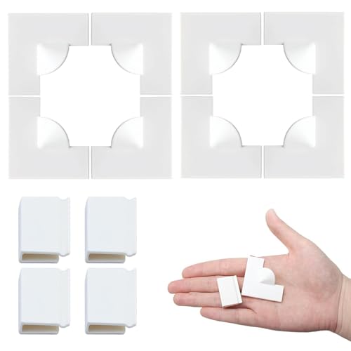 Magnetic Window Screen Corners & Mesh Clips Kit - Reinforced Corners & Heavy Duty Windproof Clips | DIY Fly Screen Repair Accessories | Secure Mosquito Net Fixing, Easy Install (Beige)