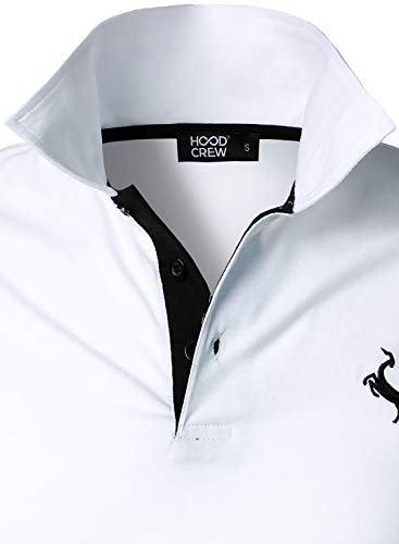 HOOD CREW Men’s Classic Polo Shirt Short Sleeve Shirts Lightweight Casual Tops4