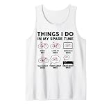 Things I Do In My Spare Time Ride a Bike, Look at Bikes, Reseña Bikes, Habla sobre Bikes, Piensa en Bikes y sueña con Bikes. El diseño es un gran regalo para los amantes de las bicicletas para mujeres y hombres, hijo e hija, mamá y papá, esposa y marido, amigos o familia