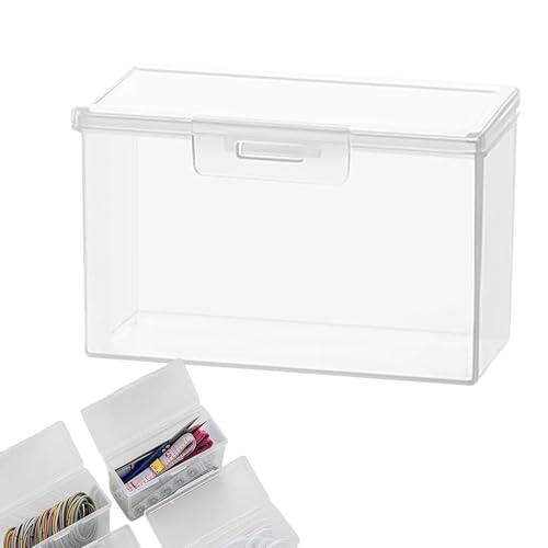 Contenitore per cotton fioc – Scatola portatile per forcine | Piccola scatola portaoggetti per collane | Contenitore trasparente per gioielli | Porta dischetti di cotone trasparente | Dispenser per