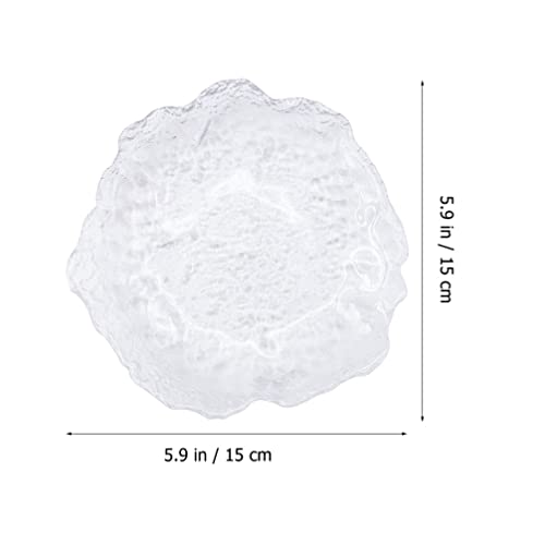 Glass Dinner Plates Crystal Salad Plates Clear Appetizer Dessert Plate Cake Plate Pasta Serving Plates Japanese Sushi Platter Food Dishes Jewelry Dish Trays For Home #TOP2