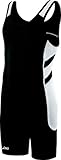 ASICS Men's Unrestrained Wrestling Singlet (Black/White)