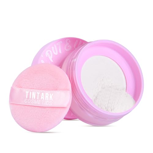 TINTARK Translucent Setting Powder Makeup, 24H Long-lasting Loose Setting Powder for Oily Combination Skin, Soft Focus Make up Matte Finishing Talc Free, 0.53Oz (02 White)