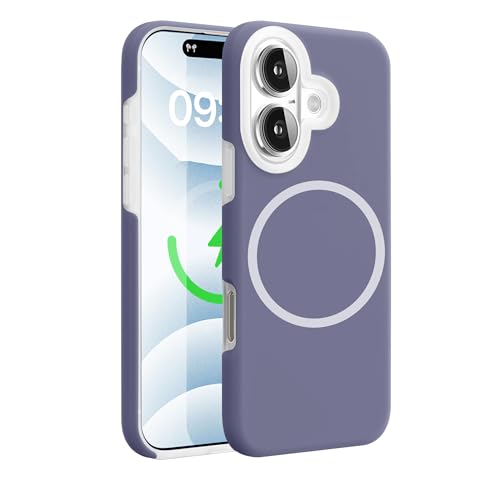 Image of Kratos Soft Silicone Case Cover Compatible with iPhone 16 - Everyday Comfort Protection, Wireless Magnetic Charging Case with Raised Edge Camera & Screen Protection, Shock-Resistant Design
