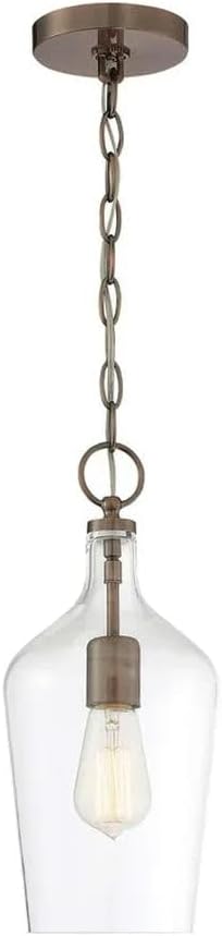 NUVO 60/6749 Hartley 1 Light Pendant Fixture,Matte Black