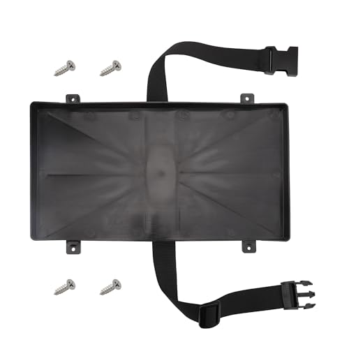 Image of Group 27 Battery Tray with Strap Heavy Duty Marine Battery Holder for Boat, RV, Automotive & More - Secure, Non-Slip Battery Box for Series 27 Batteries