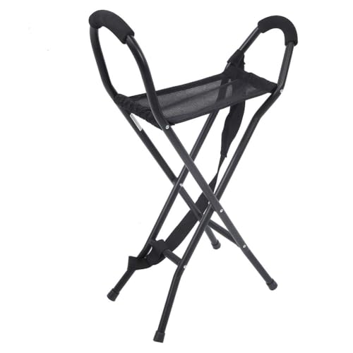 Wytino Tabourets de Canne, Canne de Marche portative Canne Pliante tabourets de Canne Chaise de Marche légère avec siège de Style Tabouret Parfait pour Le Camping randonnée