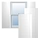 Ekena Millwork TFP001HF18X065WH True Fit PVC Horizontal Slat Framed Modern Style Fixed Mount Shutters, (Per Pair-Hardware Not Included), 18"W x 65"H, White