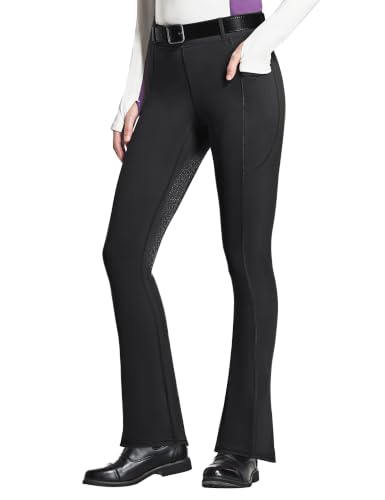 FitsT4 Sports Damen Reithose Bootcut Reitleggings Vollbesatz...