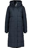  ALIFE AND KICKIN KatiaAK A Puffer Coat - Winterjacke Damen mit Kapuze, langer Wintermantel in Daunenoptik, warme Steppjacke, Damen Winter Oberbekleidung Damen Steppjacke, Winterjacke marine S