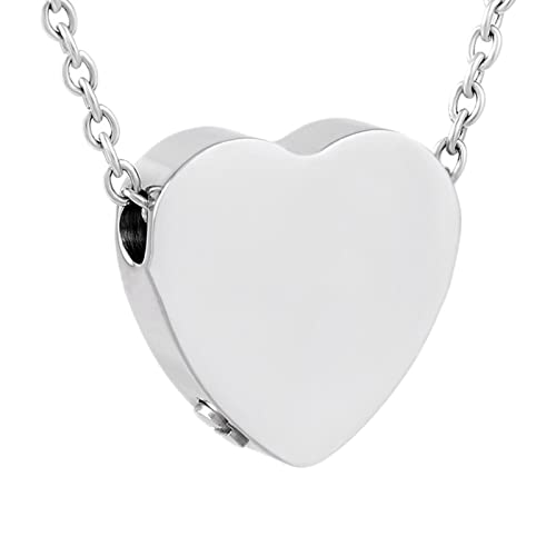 Daesar - Colgantes para Cenizas,Collar de Cenizas de Acero Inoxidable Colgante Cenizas Corazon Colgantes Cenizas Plata Cover