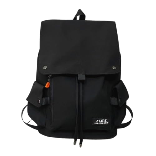 30 Litre Korean Style School Bag Water-Resistant Laptop & Travel Backpack - Unisex Large 18 Inches Multipurpose Student Backpack for Boys & Girls, Men & Women; Black