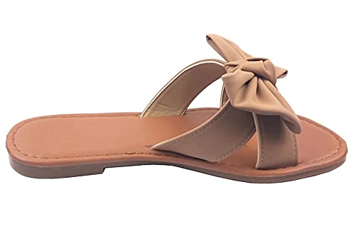 Tiara 12345465646 Slip On Sandal Slide Flat With Knot Bow thumb #5