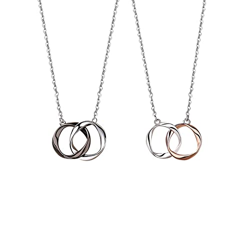 Auxamy Collana coppia in argento sterling 925 Lui