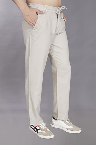Image of DIVISIVE Men's Relaxed Fit Cotton Linen Blend Trousers