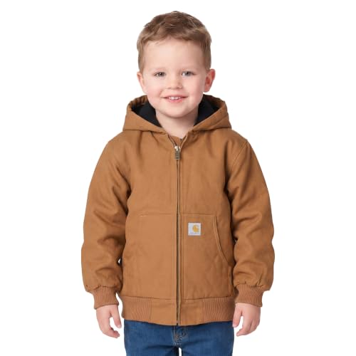 Image of Carhartt Baby Boys Insulated Hooded Canvas Zip-Up Jacket