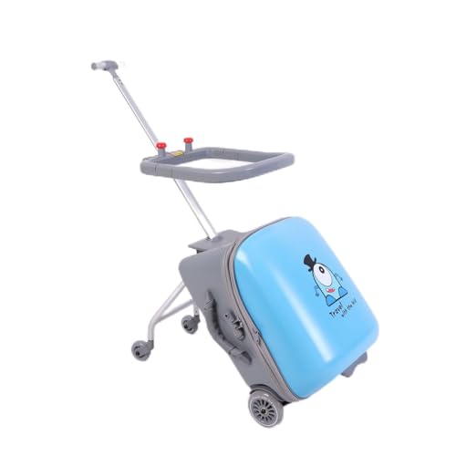 Ride-On Luggage for Kids, Large Luggage with Child Seat Design, 20-Inch Hardshell Travel Carry-On Luggage