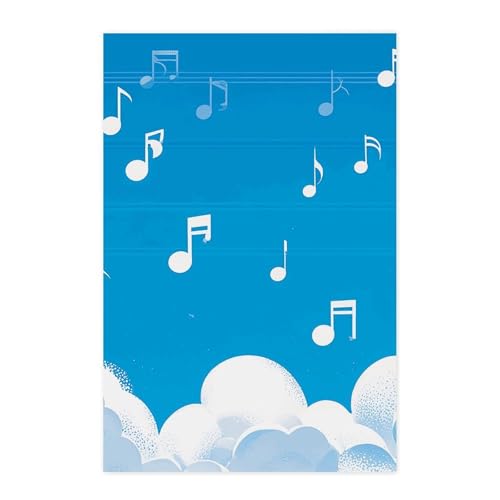 Notes de musique imprimées affiches murales vintage stickers chambre