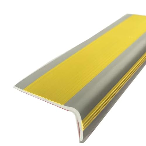 Perfil de Esquina de PVC 6x3 cm - Borde Antideslizante Autoadhesivo para Escaleras en Forma de L - Tiras de Seguridad para Peldaños de Madera y Cerámica - Protección para Bordes de Escaleras
