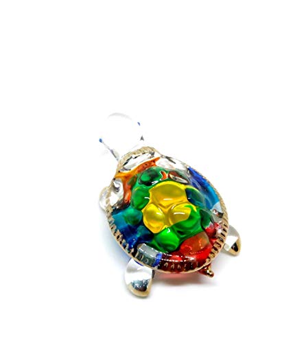 Handmade Turtle Art Art Glass Blown Sea Animal Figurine - No.1 #TOP6