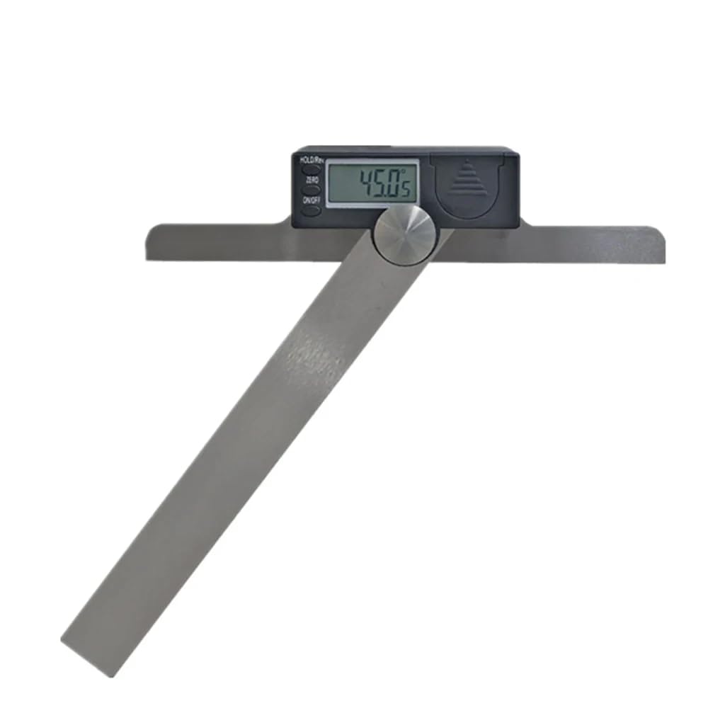 Toplionace Goniometro Digitale di Precisione in Acciaio Inossidabile da 0-180°, Righello Angolare per Lavorazione del Legno, Inclinometro