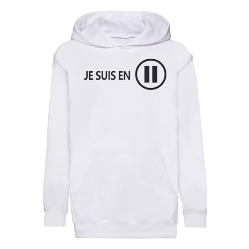 Sweat à capuche enfant Je suis en pause au design humour pour le repos quotidien