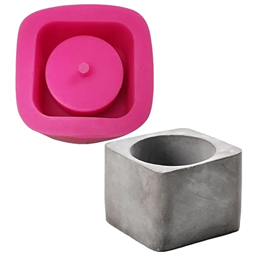 Mini Silicone Flower Pot Concrete Molds Square Epoxy Resin Succulent Planter Molds Clay Cement Plaster Mould #TOP23
