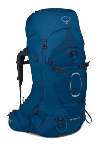 Osprey Aether 65 Trekkingrucksack für Männer Deep Water Blue - L/XL