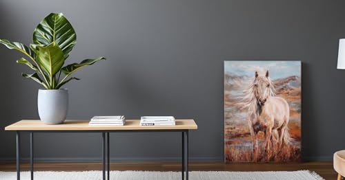 Image of Yihui Arts Vintage Horse Pictures - Rustic Farmhouse Canvas Wall Art for Modern Contemporary Decor