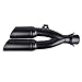 H2Racing 38-51mm Acero inoxidable Motocicleta Dual Tubos de escape Universal para Dirt...