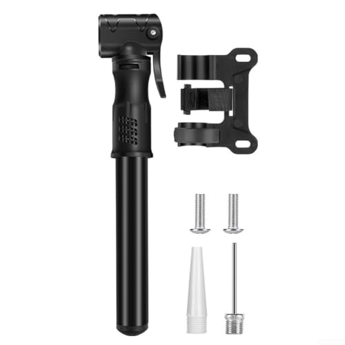 Bomba de bicicleta extensible con varilla de bombeo, inflado sin esfuerzo y eficiencia mejorada (negro)