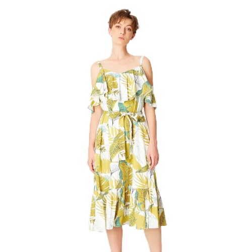 Robe trapèze pour vos vacances d'été au soleil avec imprimé tropical chic