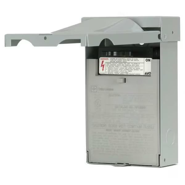 Disconnect Switch, Fusible, DPST, Single Phase, NEMA 3R, Indoor/Outdoor, Polycarbonate, Mfr: ACD222RNM-A2-A