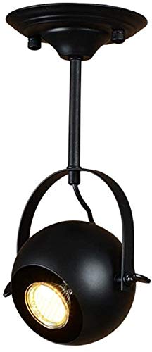LED Black Single Gead Corridor Pendant Light, Industrial Style Spotlights, Bedroom, Living Room, Study