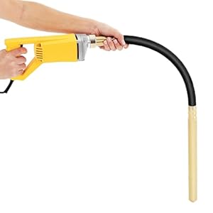 AOOUNGM Betonschudder, handbediende betoncompressor, 1300 W/850 W, betonschudder, bouwgereedschap, handbediende betonschudmachine met slang, betoncompressor voor bouwplaatsen