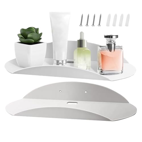 YNPQTDS Estante de Pared Acrílico,2 Piezas Soporte de Almacenamiento de Pared - Soporte Pequeño para Macetas - para Fotos Arte Trofeos Infantil Cocina Baño Salón Cuadro Juguete Maquillaje Planta