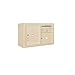 Surface Mount 4C Mailbox Unit-Dbl Col-1 MB3 Dr/1 PL5-Sandstone-Front-Prvt
