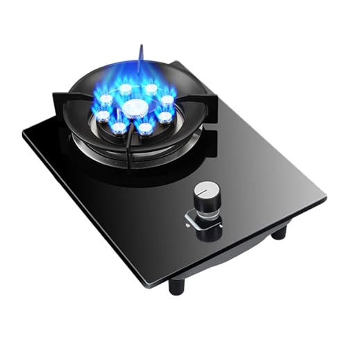 ガスストーブ43cm、5.0KWキッチンカウンタートップストーブ、ガス/LPガス変換ストーブ、フレームアウト保護付き、家庭用キッチン用(NG)
