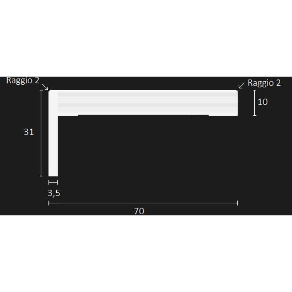 Coprifilo | Porta | Legno | Vari Formati | Essenze Disponibili (ROVERE H. 2250)