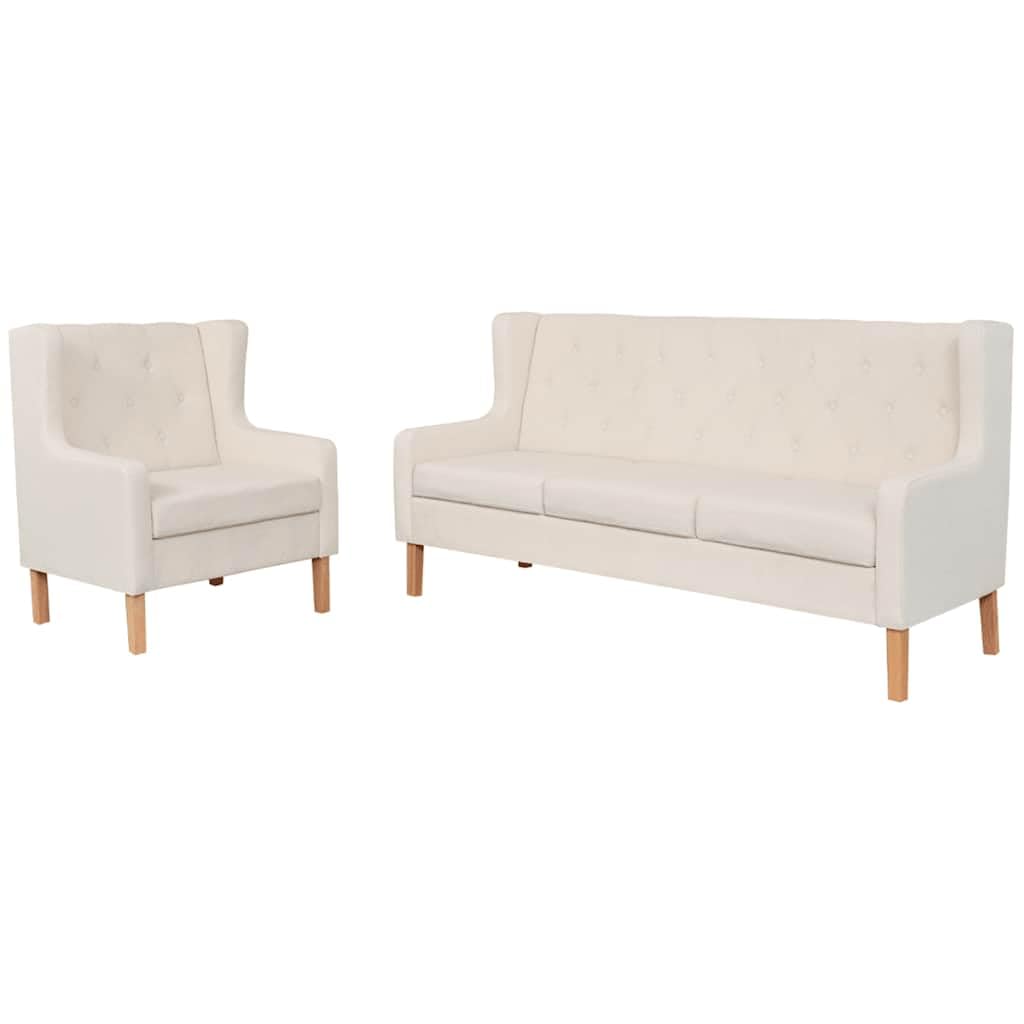Juego de sofá de 2 piezas con sillón y tela de 3 plazas, color