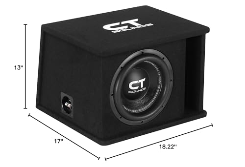 Image of CT Sounds Single 10 inch 1300W Loaded Tropo Series Ported Car Subwoofer Box - TROPO-1X10D2