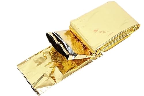 Preisvergleich Produktbild MZPOZB Erste-Hilfe-Isolierdecke 160 x 210 cm Notfalldecke, doppelseitig, wärmebeständig, Erste-Hilfe-Set, Zubehör, Sport, Outdoor, Camp, Wandern, Selbstrettung Rettungsdecken