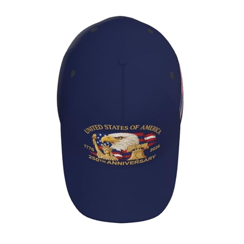 Image of USA Flag Baseball Cap American Patriotic Trucker Hat Father Dad Mother Mom Adjustable Sportswear Hat for Men Women Adults