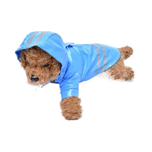 犬用レインコート ペットレインコート カッパ 犬服 ペット雨具 防水 防風 防塵 着脱簡単 耐久性 速乾 快適 通気 軽量 ペット用品 犬 服 散歩用 梅雨対策 小型犬 中型犬 大型犬 柴犬用 な-ブルー XL