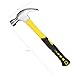 Caiqicome Yellow 11 oz Straight Rip Claw Hammer with Smooth Face Shock Reduction Grip Hammers Tools One Piece Forged Nail Hammer for House DIY