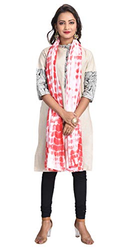 Image of Women's Pure Cotton Traditional Authentic Shibori Tie Dye Dupatta Chunni