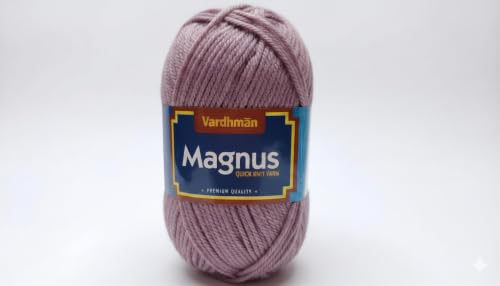 Image of Vardhman Magnus Knitting Yarn 100% Acrylic Bulky 4Ply Yarn (Pack of 1 Ball - 100g) - Knitting & Crochet Yarn for Winter Sweaters, Scarves, Blankets | Hypoallergenic, Hand Wash - Mauve