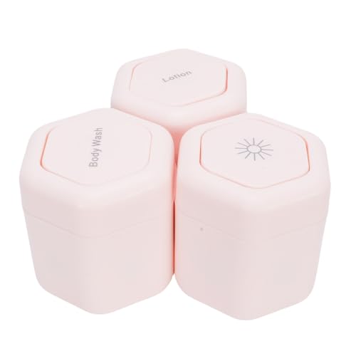 3pcs Travel Containers, Reusable Leak Proof Magnetic Jars with Wide Mouth, for Body Wash Lotion Shower Gel