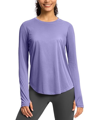 Image of Soothfeel Lightweight Long Sleeve Workout Tops for Women Gym Running Shirts | Quick Dry, Breathable, Moisture Wicking, UPF 50+ Sun Protection, Athletic Shirts for Running, Gym, Exercise, Yoga, Hiking